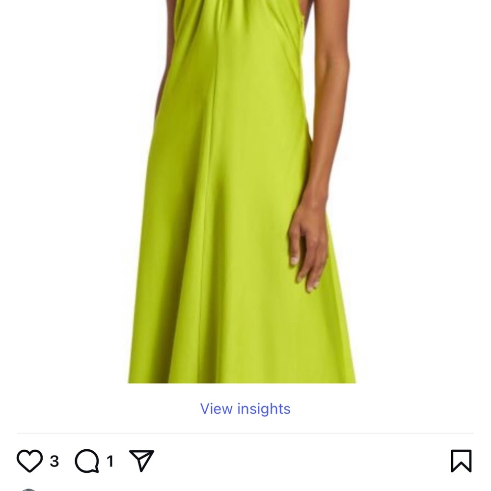Tanya Taylor Green Halter Sundress for Weddings